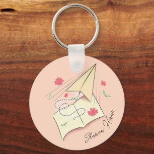 Paper Airplane Keychain   Fly Away