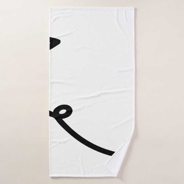 Paper airplane line art paper bath towel (Bath Towel)