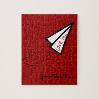 Paper Airplane Love Letter Your Own Text