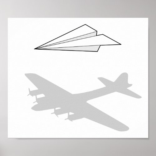 Paper Airplane Overactive Imagination Poster