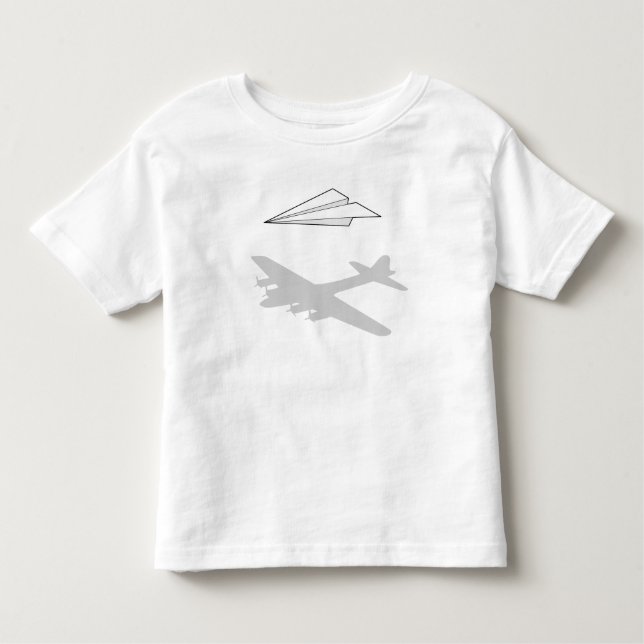 Paper Airplane Overactive Imagination Toddler T-shirt (Front)
