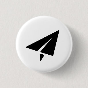 Paper Airplane Pictogram Button