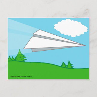 Paper Airplane Postcard