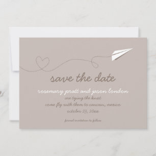 Paper Airplane Save the Date