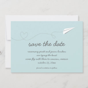 Paper Airplane Save the Date