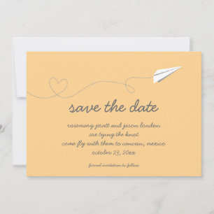 Paper Airplane Save the Date