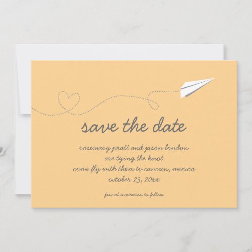 Paper Airplane Save the Date