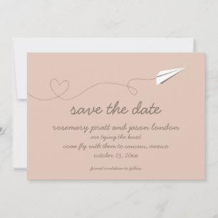 Paper Airplane Save the Date
