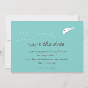 Paper Airplane Save the Date