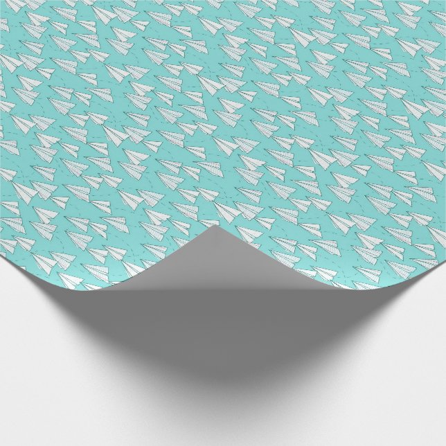 Paper Airplane Wrapping Paper (Corner)