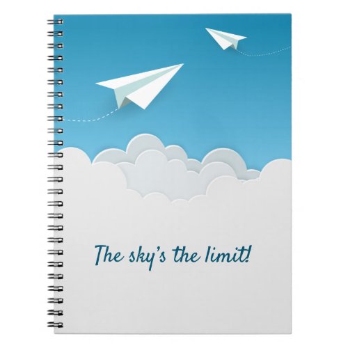 Paper Airplanes Above the Clouds Notebook