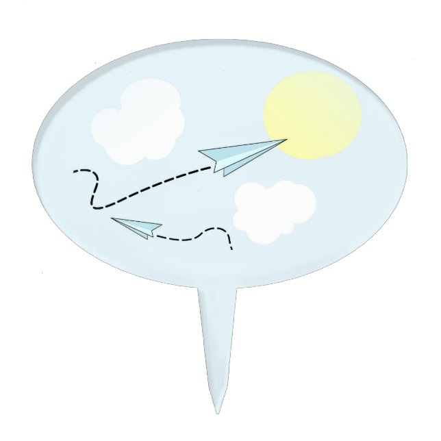 paper airplanes cake topper (Front)
