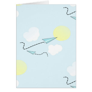 paper airplanes cards