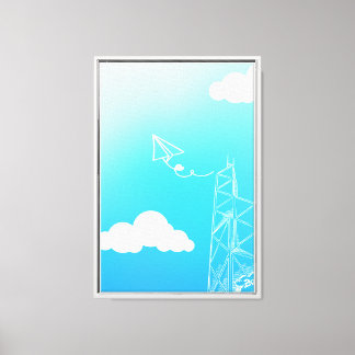 Paper Airplanes from a City Canvas Print