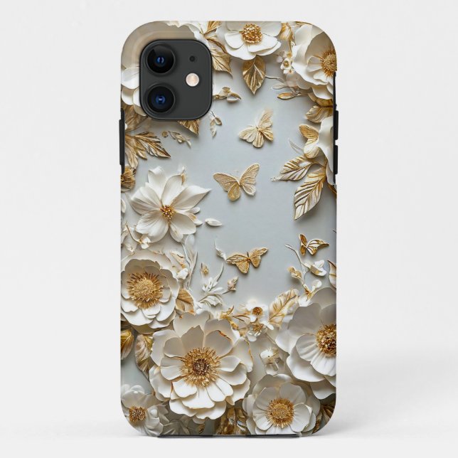 Paper art flowers Case-Mate iPhone case (Back)