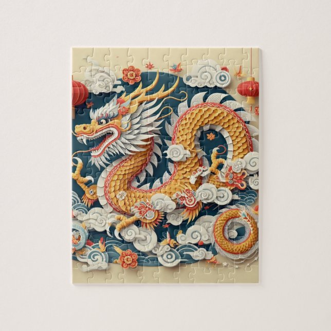 Paper Art Year of Dragon Jigsaw Puzzle (Vertical)