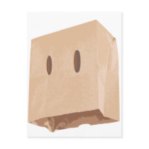 paper bag face mask postcard