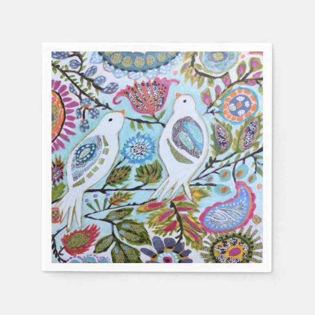 Paper Birds I Napkins (Front)