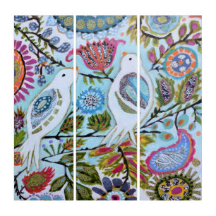 Paper Birds I Triptych
