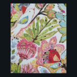 Paper Birds II Faux Canvas Print<br><div class="desc">This sweet print features colorful paper birds | By Karen Fields</div>