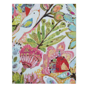 Paper Birds II Faux Canvas Print