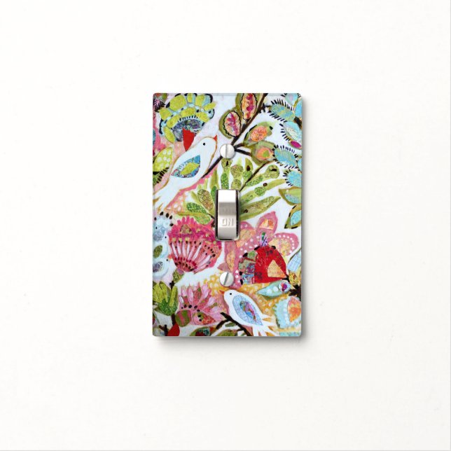 Paper Birds II Light Switch Cover (In Situ)