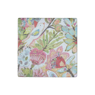 Paper Birds II Stone Magnet