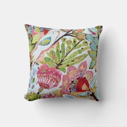 Paper Birds II Throw Pillow