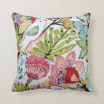 Paper Birds II Throw Pillow<br><div class="desc">This sweet print features colorful paper birds | By Karen Fields</div>