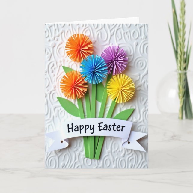 Paper Blooms Spring Greeting Card (Front)