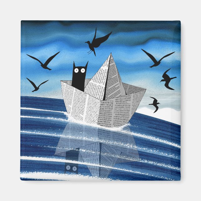 Paper Boat Magnet (Front)