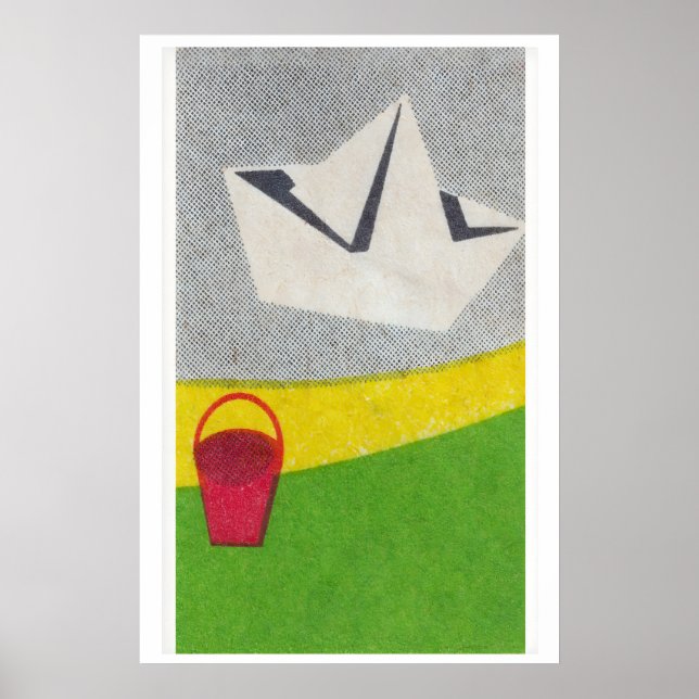 Paper Boat - Matchbox Print - Aesthetic Wall Art (Front)