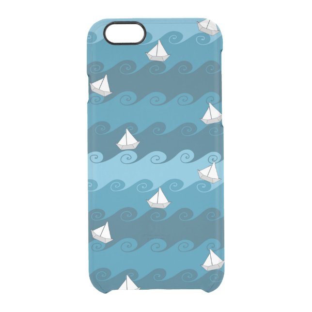Paper Boats Pattern Uncommon iPhone Case (Back)