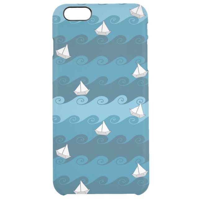 Paper Boats Pattern Uncommon iPhone Case (Back)