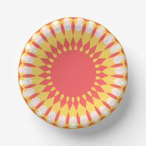 paper bowl tear drop pattern with pink