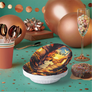 Paper Bowls 7" Jesus Resurrection Paper Cut Art