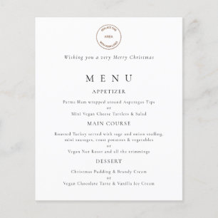 PAPER Business Logo Christmas Party Menu