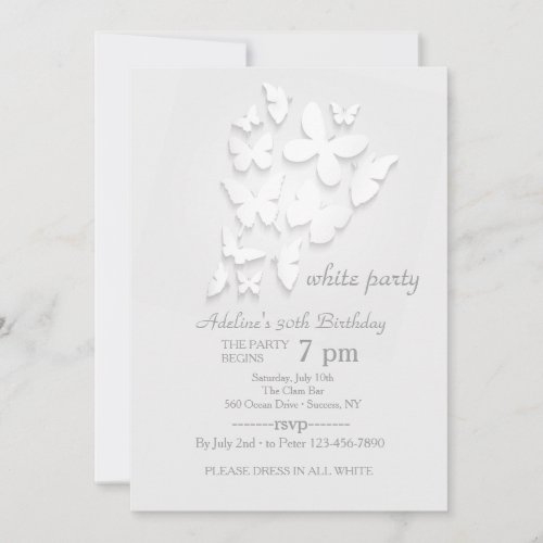 Paper Butterflies Invitation