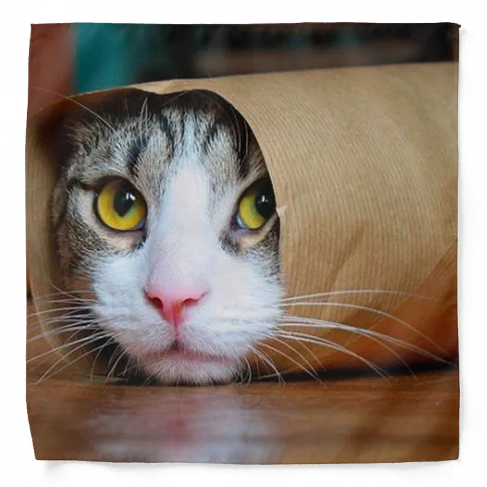 Paper Cat Funny Cats Cat Meme Crazy Cat Bandana Zazzle Com Paper Cat Funny Cats Cat Meme Crazy Cat Bandana Zazzle Com
