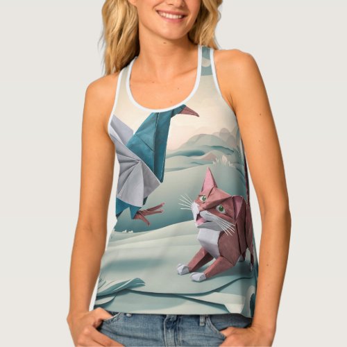 PAPER CHASE A WHIMSICAL ORIGAMI ADVENTURE TANK TOP