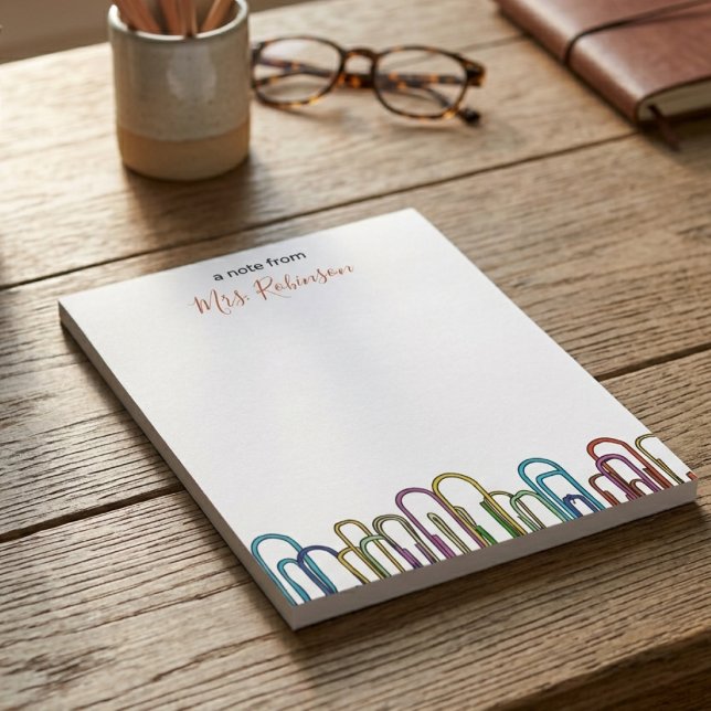 Paper Clip Customizable Teacher Appreciation Notepad (Creator Uploaded)