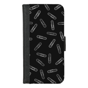 Paper Clip Pattern iPhone 8/7 Wallet Case
