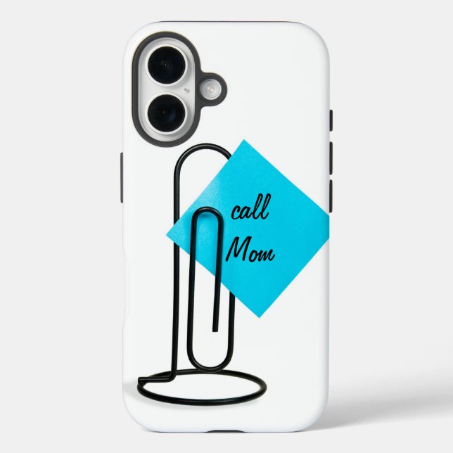 Paper Clip with Reminder Note Case-Mate iPhone Case (Back)