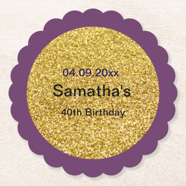 Paper Coaster 40th birthday (Front)