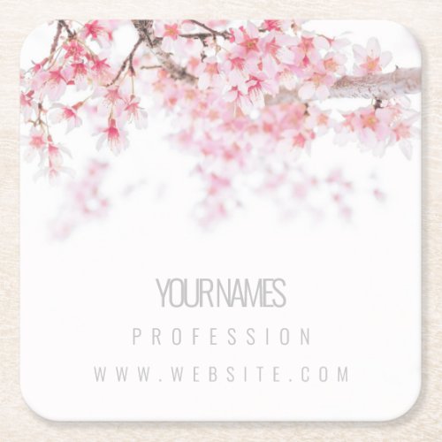 PAPER COASTER BUSINESS CARD  CHERRY BLOSSOM