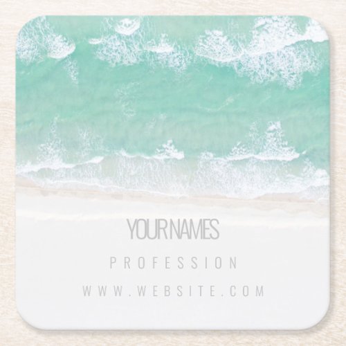 PAPER COASTER BUSINESS CARD  OCEAN WAVES