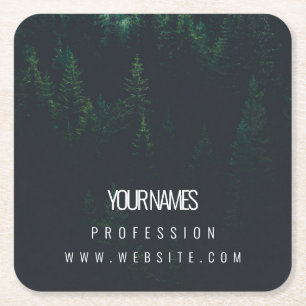 PAPER COASTER BUSINESS CARD : PINE FOREST