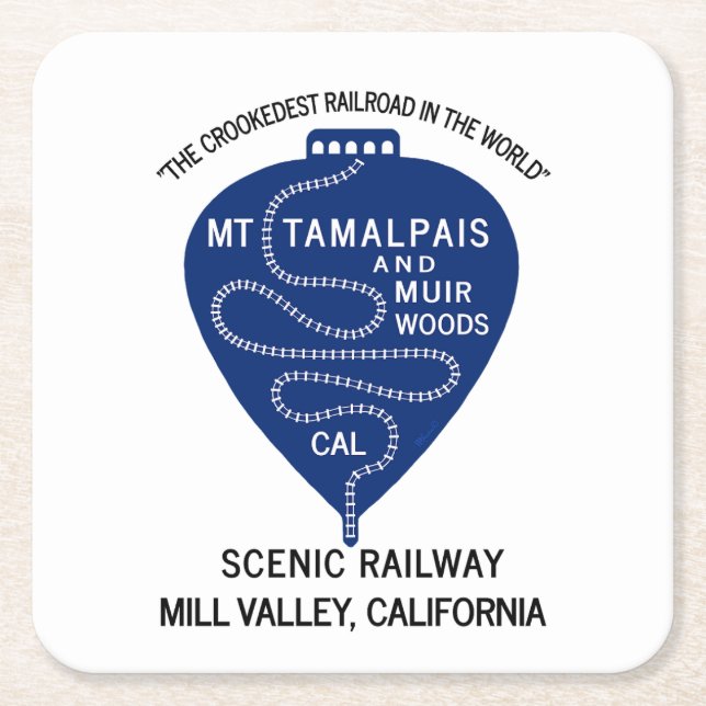 Paper Coaster Crookedest Railroad Mt Tamalpais (Front)