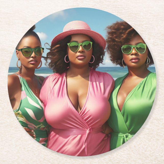 Paper Coaster | Girls Trip At The Beach (Front)