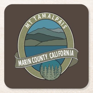 Paper Coaster Oval Mt Tamalpais Marin California